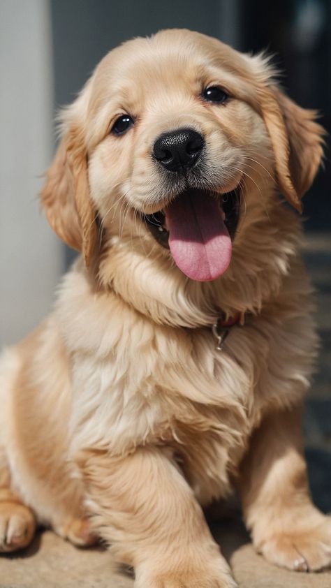 Cute Big Dogs Golden Retrievers, Dogs Golden Retriever Puppies, Cute Animal Aesthetic, Cute Golden Retriever Puppy, Animales Cute, Happy Expression, Dog Golden Retriever, Smiling Dog, Cute Golden Retriever