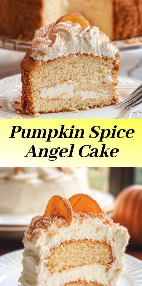 #PumpkinSpice #AngelFoodCake #FallBaking #PumpkinDessert #AutumnTreats #BakingFromScratch #SeasonalBakes #FluffyCake #PumpkinLovers #CakeRecipe Flavored Angel Food Cake, Pumpkin Angel Food Cake Recipe, Angel Cake, Fall Flavors, Angel Food Cake, Food Cake, Pumpkin Dessert, Fall Baking, Angel Food