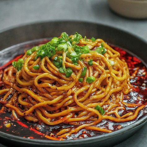 Sizzling Chili Oil Noodles Recipe - Instacart Chili Oil Noodles Recipe, Chili Oil Noodles, Oil Noodles, Sichuan Food, Cooking Light Magazine, Chinese Cooking Recipes, Noodles Recipe, Spicy Food, Chili Oil