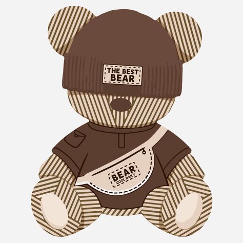 Cool Teddy Bear: Best Bear Design on Threadless Cool Teddy Bear, Bear Character Design, Teddy Bear Logo, Ice Cap, Bear Vector, Teddy Bear Design, Bear Character, Girly Wall Art, Mickey Y Minnie