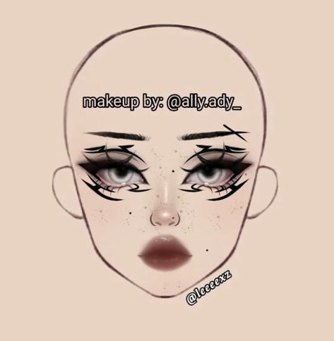 Dramatic Graphic Liner, Drawn Makeup Looks, Goth Graphic Liner, Holloween Makeup, Makeup Charts, Makeup Drawing, Prom Eye Makeup, Cute Eye Makeup, Makeup Face Charts