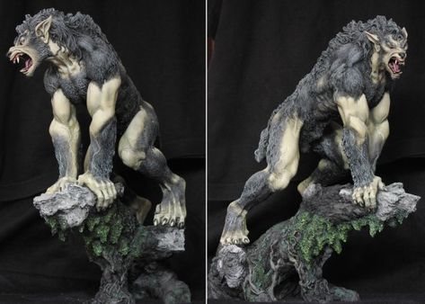 Moonsinger (werewolf) Fantasy Rpg, Vikings, Lion Sculpture, Miniatures, Porcelain, Statue, Sculpture, Quick Saves, Art