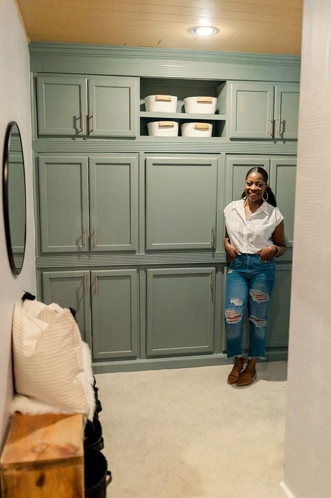 Diy Wall Cabinet, Wall Of Cabinets, Unfinished Cabinets, Wall Storage Cabinets, Built In Pantry, Plywood Shelves, Pantry Wall, Stock Cabinets, Sideboards Living Room