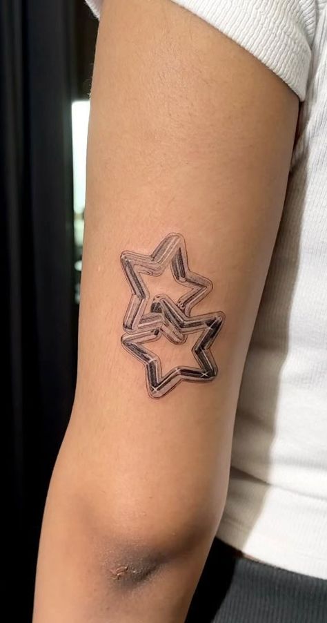 star tattoo, star tattoos, star tattoo designs, star tattoo ideas, star tattoo on arm, star tattoo on hand 3d Star Tattoo Designs, Puffy Star Tattoo, Thick Star Tattoo, Mother Daughter Star Tattoos, Star Chain Tattoo, Small Star Tattoo Ideas, Big Star Tattoo, Hand Star Tattoo, Stars On Hand Tattoo