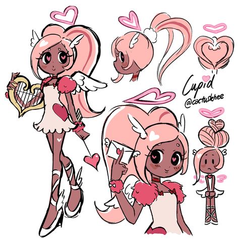 Cupid Drawing, Stylized Art, New Character, Black Artwork, Oc Ideas, Lovey Dovey, Character Ideas, Cute Art Styles, Character Designs