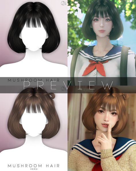 Sims 4 Asian Food Cc, Jino Hair Sims 4 Cc, Sims 4 Cc Patreon, Sims 4 Hair Male, Cc Patreon, Mushroom Hair, Mod Hair, Sims Clothes, Free Sims 4