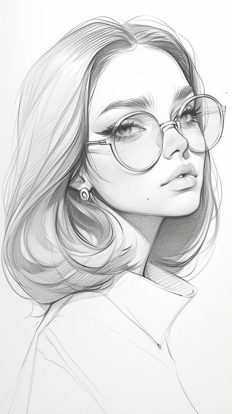 Drawing Reference Portrait Faces, How To Draw Heads Step By Step Easy, Faces Drawing Reference, 3d Karakter, Girl Face Drawing, Pencil Portrait Drawing, الفن الرقمي, Pencil Sketch Images, 얼굴 그리기