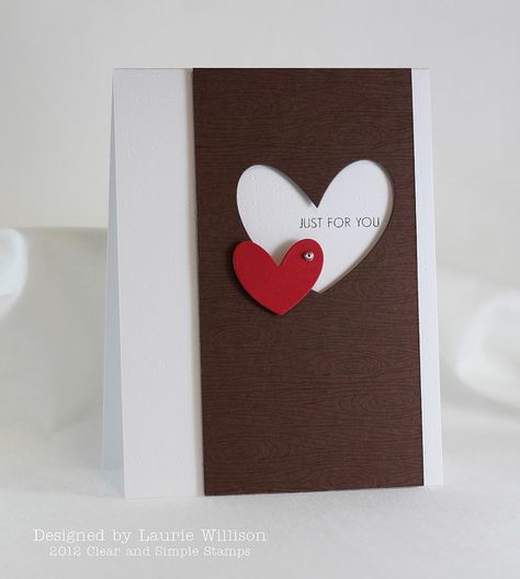 Simple Thank, Valentine Cards Handmade, My Place, St Valentin, Simple Valentine, Valentine Card, Heart Cards, Small Cards, Card Layout