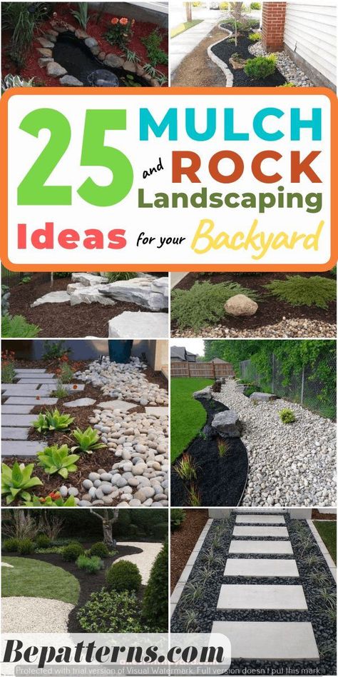 Outdoor Ideas for a Cozy Garden | Vintage Gardening Decoration Tips Backyard Decoration Ideas, Rock Mulch, Rock Flower Beds, Pebble Landscaping, Home Landscaping Ideas, Low Maintenance Backyard, Backyard Entertainment, Landscaping Rock, Courtyard Patio