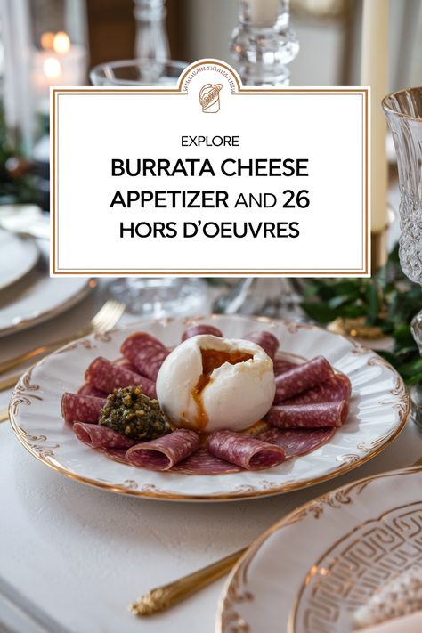 I love making this cold hors d'oeuvre. This burrata cheese recipe with salami and tapenade is perfect for entertaining guests. 

Burrata Cheese, Best Burrata Appetizer, Burrata Caprese Appetizer, Burrata Appetizer Recipes, Buttata Cheese, Best Italian Appetizers Parties, Barata Cheese Appetizers, How To Serve Burrata, Burrata Appetizer Prosciutto, Appetizer Recipes With Burrata Cheese Buttata Cheese, How To Serve Burrata Cheese, Prosciutto Appetizer Recipes, Barata Cheese, Recipes With Burrata, Recipes With Burrata Cheese, Appetizer Prosciutto, Best Italian Appetizers, Burrata Cheese Recipe