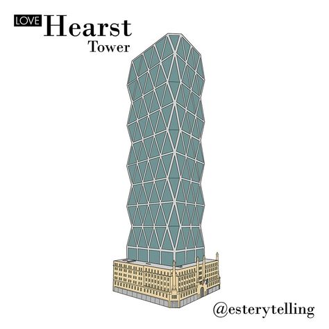 Hearst Tower. One of the illustrations included in the New York souvenir diary I've created for @wanderworldmaps  Coming soon to wanderworld.fr!  #esterytelling #illustration #illustrated #drawing #dibujo #digitalart #digitalillustration #ink #colour #ny #newyork #usa #tourism #city #hearst #building #architecture #travelwithkids #graphic #souvenir Hearst Tower, Usa Tourism, Public Toilet, Architecture Sketchbook, Building Architecture, Summer 24, Riyadh, Travel With Kids, Digital Illustration