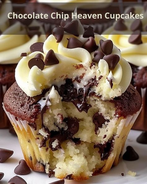 Recipes Vista - Chocolate Chip Heaven Cupcakes
These... Delicious Cupcakes, Yummy Cupcakes, Amazing Recipes, Chocolate Chips, 2 Cups, Chocolate Chip, Good Food, Chips