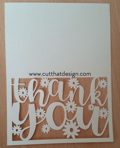 Photo - Thank you card cut out Silhouette Cameo 4, Paper Cutouts, Silhouette Cards, Projets Cricut, Photo Thank You Cards, Cricut Projects Beginner, Cricut Joy, Cricut Cards, Cricut Free