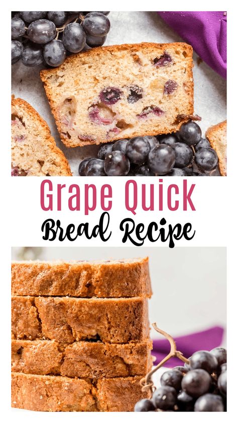 Grape Nut Bread, Leftover Grapes Recipe, What To Do With Soft Grapes, Recipes Using Grapes, Recipes With Green Grapes, What To Do With Grapes, Concord Grape Recipes Easy, Recipes With Grapes, Grape Bread Recipes