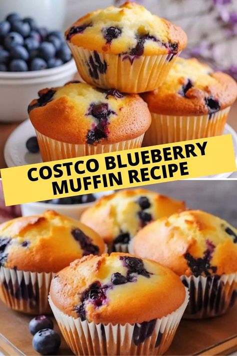 Costco Blueberry Muffins Copycat, Costco Blueberry Muffin Recipe, Costco Muffin Recipe, Turkey Muffins, Costco Muffins, Turkey Egg, Blueberry Muffin Recipe, Homemade Blueberry Muffins, Vanilla Muffins