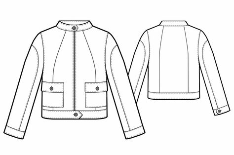 Women Sewing Patterns, Jacket Drawing, Women Sewing, Fashion Design Template, Mens Fashion Illustration, Fashion Illustrations Techniques, Jacket Pattern Sewing, Garment Pattern, Fashion Forecasting