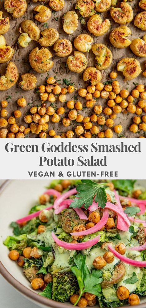 Green Goddess Potato Salad, Smashed Potato Salad, Roasted Chickpea Salad, Roasted Lentils, Healthy Vegan Dinner Recipes, Edamame Salad, 75 Soft, Orzo Pasta Salad, 2024 Recipes