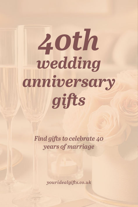 40th Wedding Anniversary Gifts 40 Years Of Marriage, 40th Wedding Anniversary Gifts, 40 Year Anniversary, 40th Anniversary Gifts, 40th Wedding Anniversary, Anniversary Gifts For Parents, Anniversary Present, Presents For Friends, 40th Anniversary