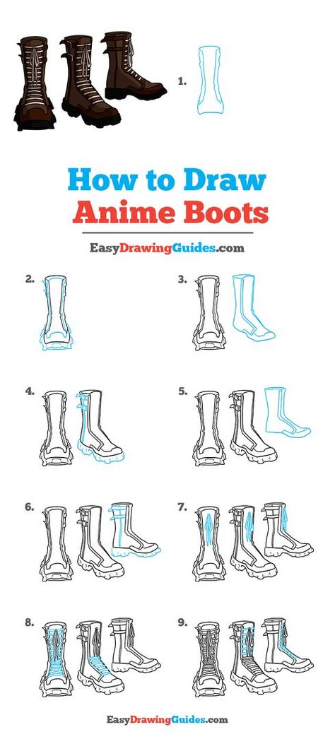 Anime Shoes Drawing Lesson. Free Online Drawing Tutorial for Kids. Get the Free Printable Step by Step Drawing Instructions on https://easydrawingguides.com/how-to-draw-anime-shoes-and-boots/ . How To Draw Dress Shoes, High Heel Boots Drawing Reference, Heel Drawing Sketches, Boots Front View Reference, How To Draw Shoes Anime, Paw Shoes Drawing, How To Draw Boots Step By Step, Shoes Anime Drawing, How To Draw Cartoon Shoes