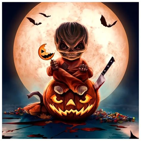 1pc 30 30cm 11 8inx11 8in Frameless Diy 5d Diamond Painting Set Halloween Pumpkin Diamond Painting Full Diamond Art Embroidery Cross Stitch Picture Diamond Painting Art Craft For Wall Decor Surprise Gift - Arts, Crafts & Sewing - Temu Sam Tattoo, Treat Or Trick, Sam Trick R Treat, Trick R Treat, Jason Voorhees, Step By Step Painting, Halloween Hacks, Art Kit, Hallows Eve