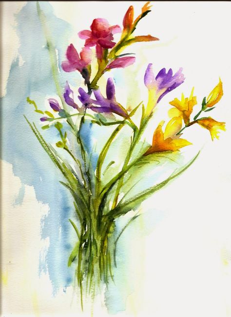 Beginning Watercolor, Whimsical Art Paintings, Floral Watercolor Paintings, Poppy Art, Watercolor Pictures, Diy Watercolor Painting, Watercolor Projects, Watercolor Flower Art, Watercolor Artists