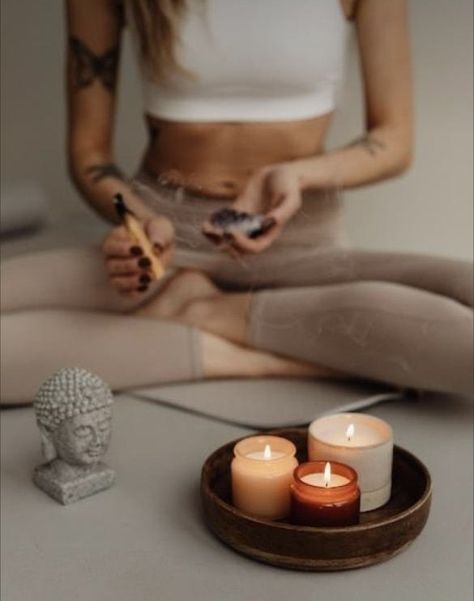 Candle Photoshoot, Yoga Candles, Spiritual Photos, Yoga Photoshoot, Meditation Scripts, Yoga Aesthetic, Kundalini Awakening, Candles Photography, Yoga Pictures