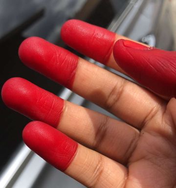 How To Dye Fingers Black, Ink Stained Fingers Aesthetic, Finger Tip Blood Oath, Red Henna Finger Tips, Red Fingertips, Cultures Around The World, Red Stain, Around The World, Stain