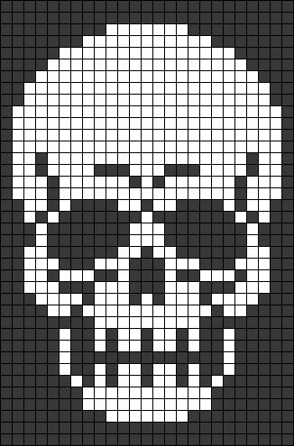 Alpha Pattern #21868 Preview added by biancaplem Skull Blanket Crochet Pattern, Cross Stitch Skull, Crochet Skull Patterns, Grid Patterns, Crochet Skull, Graph Crochet, Crochet Halloween, Pixel Crochet, Pixel Art Grid