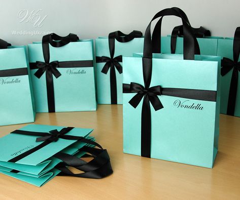 Paraprofessional Quotes, Bridal Shower Gift Bags, Groomsmen Gift Bags, Tiffany Theme, Bridesmaid Groomsmen Gifts, Tiffany Party, Personalized Bags, Tenth Birthday, Bridesmaid Gift Bags