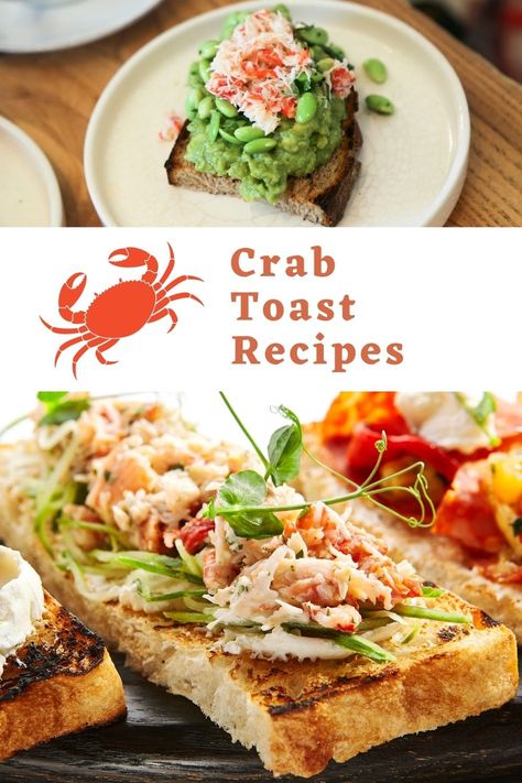 Crab Toast Appetizers, Crab Toast Recipe, Crab Appetizers, Crab Toast, Crab Appetizer, Bread Head, Toasted Crostini, Awesome Appetizers, Spicy Crab