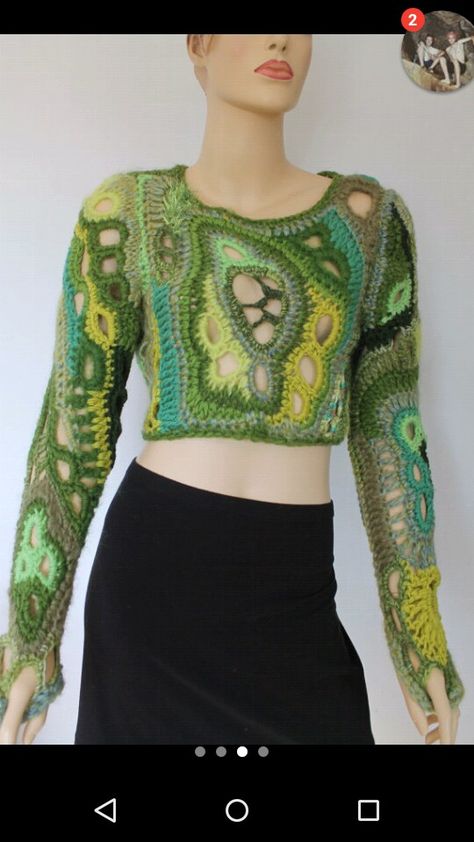 Crochet Sweater Top, Crochet Freeform, Free Form Crochet, Crochet Skirts, Sweater Cropped, Fairy Clothes, Form Crochet, Cropped Pullover, Freeform Crochet