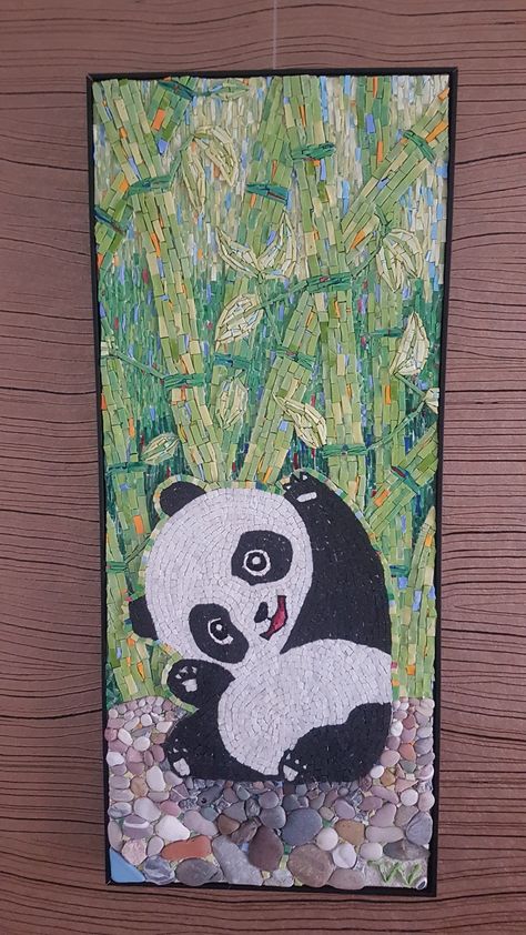 Mosaic panda River Bed, Bamboo Forest, The River, Starry Night, Mosaic, Kids Rugs, Forest, Art