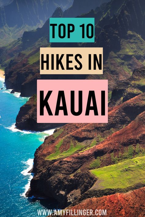 Here are the top 10 best hikes in Kauai. If you're planning a Kauai vacation, you may know that Kauai is one of the best islands in Hawaii for hiking. Hiking is one of the best things to do in Kauai, so here are the best Kauai hikes. The best trails in Kauai consist of waterfall hikes, Na Pali Coast hikes, historical hikes and so many more. Don't miss the best sunrise hikes in Kauai too! #kauai #kauaivacation #kauaihikes Kauai Hawaii Adventure, Hiking In Kauai, Best Things To Do In Kauai Hawaii, Best Hikes In Kauai, Nepali Coast Kauai Hawaii, Must Do In Kauai, Things To Do In Kauai Hawaii, Kauai Hawaii Things To Do In, Camping Kauai