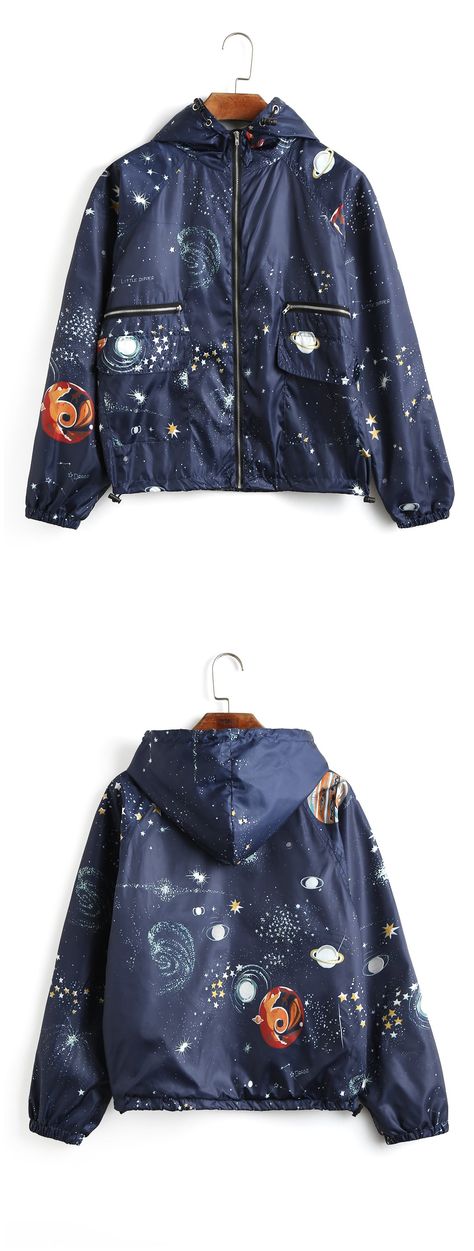 Up to 68% OFF! Galaxy Print Hooded Windbreaker Jacket. #Zaful #Jackets Zaful,zaful outfits,zaful sweaters,fashion,style,tops,outfits,blouses,sweatshirts,hoodies,cardigan, sweater,jackets,coats,outwear,leather jackets,bomber jacket,long coats,denim jacket,black jackets,zip up jackets,fall,winter,winter outfits,winter fashion,fall fashion,fall outfits,christmas,ugly,ugly christmas,thanksgiving,Gift, New Year 2017, New Year Eve. @zaful Extra 10% OFF Code:ZF2017 Denim Jacket Outfit Winter, Galaxy Jacket, Zaful Outfits, Space Jacket, Space Sweater, Black Leather Jackets, Zip Up Jackets, Sweater Jackets, Winter Jacket Outfits