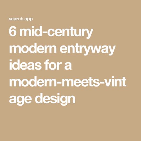 6 mid-century modern entryway ideas for a modern-meets-vintage design Mcm Foyer Ideas, Entryway Ideas Mid Century Modern, Mcm Entryway Ideas, Mcm Foyer, Mid Century Modern Entryway Ideas, Mid Century Entryway Ideas, Modern Entryway Ideas, Mid Century Modern Entryway, Foyer Ideas Entryway