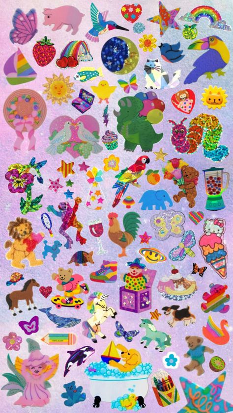 stickerbook page #kidcore #nostalgia #90s #2000s #childish Abstract Art Wallpaper, Kid Core, 90s 2000s, Art Wallpaper, Abstract Art, Art