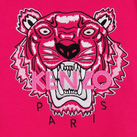 Kenzo Tiger Sweatshirt, Tiger Dress, Sushi Shop, Kenzo Tiger, Kenzo Kids, Japanese Fashion, Bright Pink, Kids Dress, Kids Shop