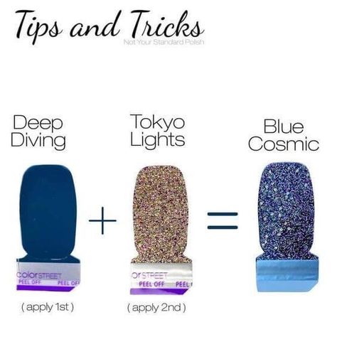 Nail Color Combos, Deep Diving, Pedicure Nail Art, Nail Polish Designs, Fabulous Nails, Color Street Nails, Diy Manicure, Nail Polish Colors, Mani Pedi