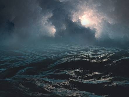 Dark Sea, The Ocean, The Sky, Water, Wall