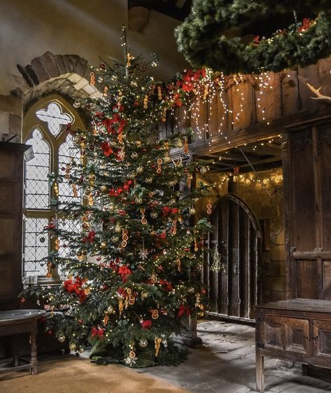 Christmas In England, Haddon Hall, Days Till Christmas, Old World Christmas, Christmas Past, Christmas Display, Magical Christmas, Merry Little Christmas, Very Merry Christmas