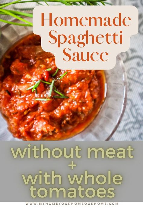 Making Tomato Sauce Homemade is surprisingly easy and sooooo delicious! The fresh flavors beat canned and store-bought sauce any day! Meatless spaghetti sauce, tomato sauce with whole tomatoes, and delicious spaghetti sauce--it's all in this recipe! spaghetti sauce without meat | tomato sauce from scratch | tomato sauce to use for any recipe | flavorful tomato sauce | pasta sauce | tomato pasta | spaghetti recipe | sauce for lasagna | sauce for spaghetti Spaghetti Sauce Without Meat, Fresh Tomato Spaghetti Sauce, Sauce For Lasagna, Meatless Spaghetti Sauce, Meat Tomato Sauce, Tomato Sauce From Scratch, Pasta Sauce Tomato, Making Tomato Sauce, Meatless Spaghetti