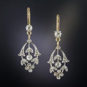 Bijoux Art Nouveau, Earrings Ideas, Edwardian Jewelry, Jewelry Advice, Diamond Stud, Diamond Drop Earrings, Stunning Jewellery, Pretty Jewellery, Vintage Jewellery