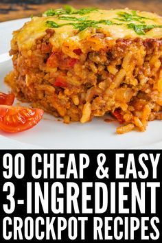 3 Ingredient Crockpot Recipes, Pasta Soups, 3 Ingredient Dinners, Dinner Videos, Three Ingredient Recipes, Vegetarian Crockpot Recipes, Easy Crockpot Dinners, 5 Ingredient Dinners, Easy Dinner Recipes Crockpot