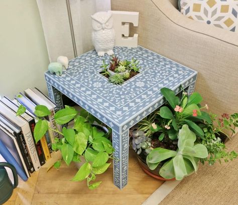 IKEA LACK Stencilled Accent Table for succulents 42 Ikea Living Room Ideas Apartments, Ikea Lack Table Hack, Ikea Custom, Ikea White Side Table, Ikea Lack Side Table, Redone Furniture, Ikea Lack Coffee Table, Lack Coffee Table, Ikea Side Table