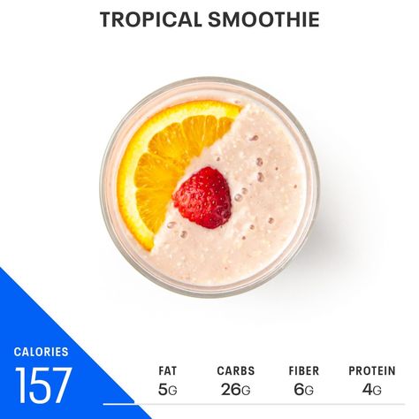 5 Nutritious Smoothies Under 200 Calories (Summer Edition) | Nutrition | MyFitnessPal Sweet Smoothies, Beachbody Recipes, Protein Smoothie Recipes, Summer Smoothies, Nutritious Smoothies, Tropical Smoothie, Quick Healthy Meals, Smoothie Ingredients, 200 Calories