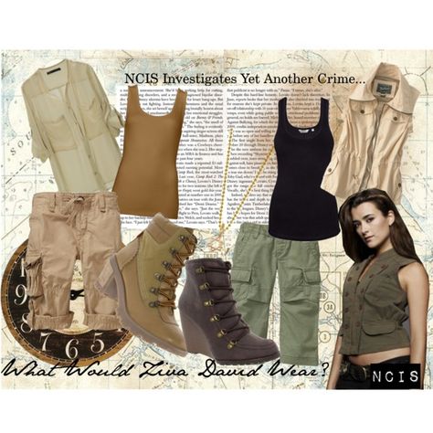 A fashion look from August 2012 featuring TNA tops, Witchery tops and Woolrich vests. Browse and shop related looks. Anthony Dinozzo, Ncis Abby, Post Apocalyptic Clothing, Ziva David, Beaded Sunglasses, Series Characters, Visual Clothing, Movie Inspired Outfits, Character Inspired Outfits