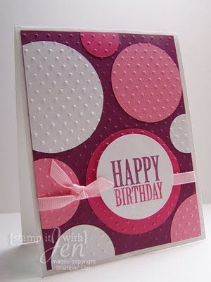 So cute!  -- could be done in any color -- could be good card for a guy in the right colors. Bday Cards, Cricut Cards, Embossed Cards, Happy Birthday Card, Card Sketches, Card Layout, Paper Crafts Cards, Creative Cards, Happy Birthday Cards