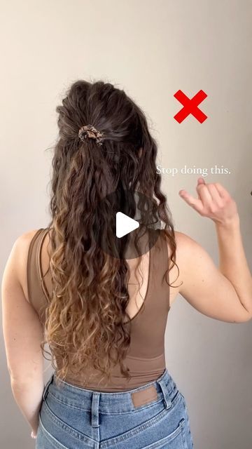 Jennie 🌷 | Curly Hair Care and Simple Hairstyle Tutorials on Instagram: "The half up hack everyone needs to see 🦁 

#halfuphairstyle #halfuphalfdown #hairstyletutorial #curlyhairstyles #hairhacks #curlyhair #curlsandwaves #hairstyles #hairstyleideas #hairtrends #viralhairstyles" Jennie Curly Hair, Simple Hairstyle, Hairstyle Tutorials, Curly Hair Care, Half Up Hair, Half Up Half Down, Half Up, Wavy Hair, Hair Hacks