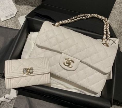 White Purse Aesthetic, White Chanel Bag, Chanel Slingback, Chanel Backpack, Aesthetic White, Bag Aesthetic, Chanel Sandals, Replica Designer Handbags, Latest Bags