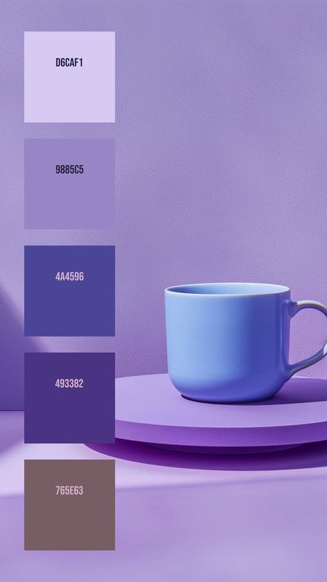 Colors:
D6CAF1
9885C5
4A4596
493382
765E63 Purple Still Life, Purple Mat, Minimalist Still Life, Still Life Composition, Purple Backdrop, Light Purple Background, Purple Palette, Pastel Color Palette, Pantone Colour Palettes